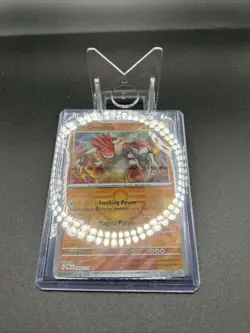 Pokemon Prismatic Evolutions Groudon 049/131 Pokeball Holo Texture Shift Error - Image 1