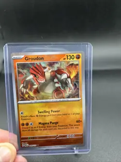 Pokemon Prismatic Evolutions Groudon 049/131 Pokeball Holo Texture Shift Error - Image 3