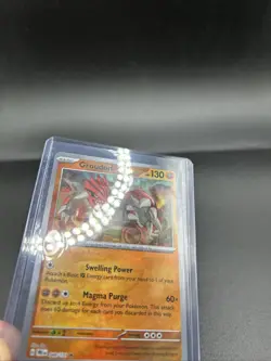 Pokemon Prismatic Evolutions Groudon 049/131 Pokeball Holo Texture Shift Error - Image 5