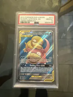 Pokemon Unified Minds Slowpoke & Psyduck GX TAG TEAM Full Art PSA 10 - Image 1