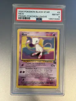 ✨2000 Pokemon Black Star Mew 8 Wotc Promo Regular GRADED PSA 8 - Image 1