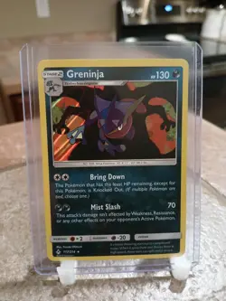 Pokemon TCG Greninja 117/214 Holo Rare Sun & Moon Unbroken Bonds (LP) - Image 1