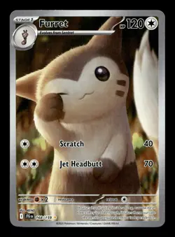 Furret 168/159 SV09: Journey Together Holofoil Illustration Rare Pokemon TCG - Image 1