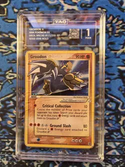 Pokemon Groudon Star Gold Star Delta Species 111/113 Ultra Rare NOT PSA TAG1 - Image 1