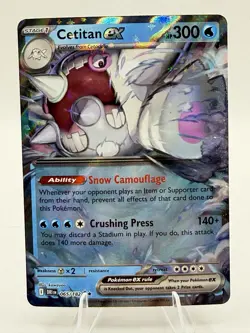 Cetitan ex 65/182 Destined Rivals Double Rare NM Pokemon TCG - Image 1