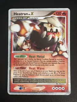 Heatran LV X DP31 Pokemon Diamond Pearl Black Star Promo Ultra Rare Holo DMG - Image 1