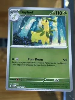 Bayleef Reverse Holo Common 009/132 Mega Evolution Pokemon Card - Image 1