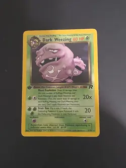 Pokemon Dark Weezing TCG Non-Holo Card 31/82 1st Edition Rare - Image 1