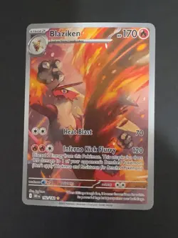 Pokemon TCG Blaziken Destined Rivals Illustration Rare Card 192/182 NM Condition - Image 1
