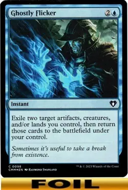 1x - Ghostly Flicker - FOIL #98 - Commander Masters - CUC NM MTG - Image 1