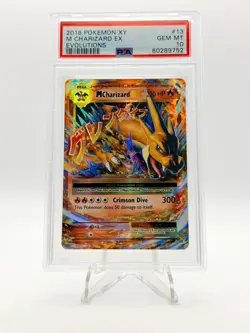 2016 POKEMON XY EVOLUTIONS ULTRA RARE M CHARIZARD EX 13/108 PSA 10 - Image 1