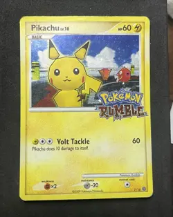 Pokemon TCG Pikachu 7/16 Rumble Promo Holo, swirl - Image 1