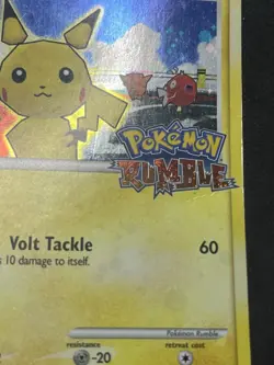 Pokemon TCG Pikachu 7/16 Rumble Promo Holo, swirl - Image 3