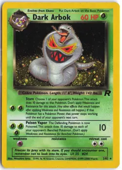 Dark Arbok 2/82 Holo Rare Team Rocket Pokemon Unlimited Holo LP - Image 1