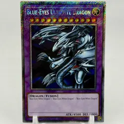 Blue-Eyes Ultimate Dragon RA03-EN178 1st Edition Platinum Secret Rare Yugioh! - Image 1
