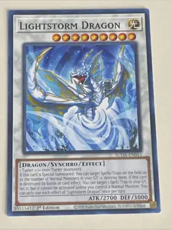 Yugioh - Lightstorm Dragon - 1st Edition NM - Plus Free Holo Card - Image 1