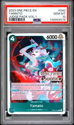 2023 ONE PIECE JUDGE PACK VOLUME 1 042 YAMATO PSA 10 GEM MINT - Image 1
