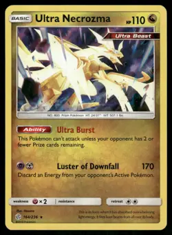 Ultra Necrozma 164/236 Holo Rare Cosmic Eclipse Pokemon Holo Near Mint - Image 1