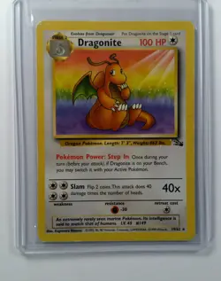 Dragonite 19/62 Non Holo Fossil Set Rare Pokemon WOTC MP - Image 1