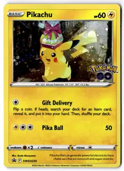 Pikachu SWSH234 Holo Promo Sword & Shield Promo Pokemon Holo Moderately Played - Image 1