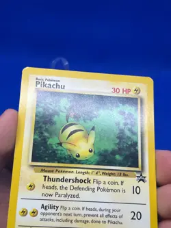 VTG Pokemon WoTC Promo Pikachu 27/53 Regular Black Star Promo LP - Image 3