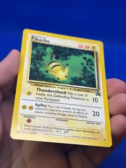 VTG Pokemon WoTC Promo Pikachu 27/53 Regular Black Star Promo LP - Image 5