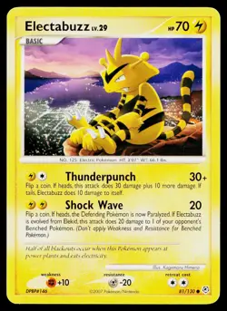 Electabuzz 81/130 Common Diamond & Pearl Pokemon Moderately Played - Image 1