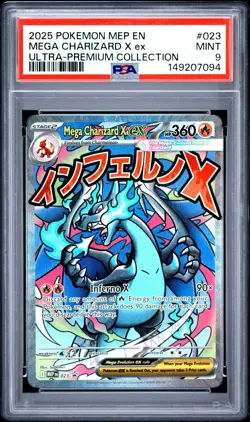 Pokemon TCG Mega Charizard X ex 023 Mega Evolution Promo PSA 9 - Image 1
