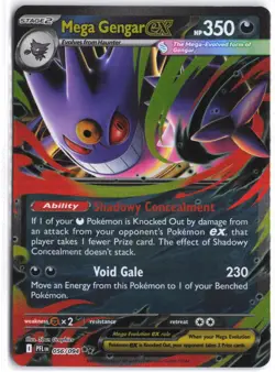 Mega Gengar ex 056/094 Double Rare Phantasmal Flames Pokemon NM - Image 1