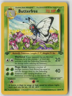 Butterfree 33/64 Uncommon Jungle Pokemon 1st Edition Near Mint - Image 1