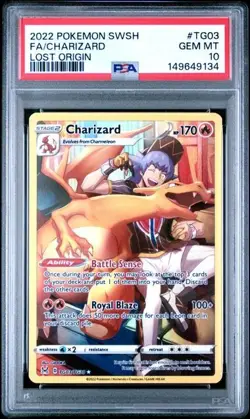 PSA 10 CHARIZARD TG03 LOST ORIGIN TRAINER GALLERY SWORD SHIELD POKEMON GEM MINT - Image 1