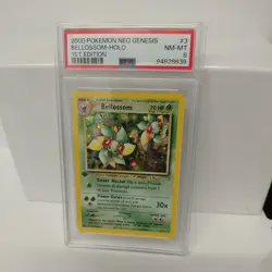 PSA 8 NM-MT Pokemon Bellossom 3/111 Holo Neo Genesis 1st Edition 2000 English - Image 1