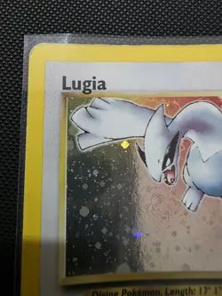 Lugia 9/111 Holo Neo Genesis Pokemon Unlimited Mouth SWIRL HP - Image 3