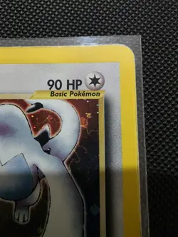 Lugia 9/111 Holo Neo Genesis Pokemon Unlimited Mouth SWIRL HP - Image 4