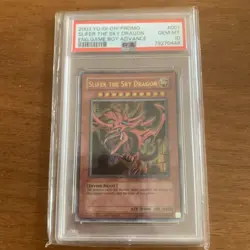 2003 Yugioh Promo #001 Slifer The Sky Dragon English Game Boy Advance PSA 10 GEM - Image 1
