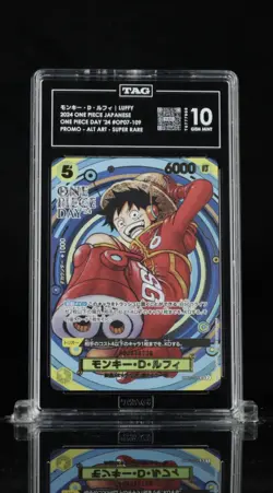 TAG 10 Monkey D. Luffy OP07-109 SR Promo 2024 ONE PIECE Day 24 Foil PCC Japanese - Image 1
