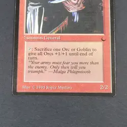 MTG - Orc General - The Dark - NM - Vintage - Magic The Gathering - SGC18 1994 - Image 3