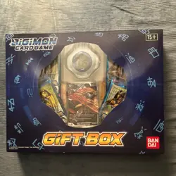 Bandai Digimon TCG Card Game Gift Box #2 4 Packs Wargreymon Card Memory Counter - Image 1