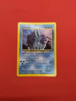 [EXC] 2000 Suicune Neo Revelation Unlimited 14/64 Holo Rare Swirl Pokemon Card - Image 1