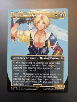 Tidus, Yuna’s Guardian - (Borderless) - Foil NM - Final Fantasy - MTG #0205 - Image 1