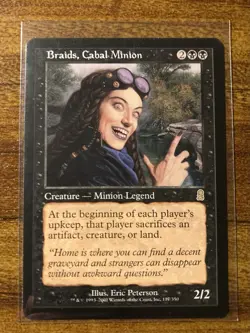 MTG✨BRAIDS, CABAL MINION✨Odyssey NM/MINT Vintage RARE Creature 2001 UNPLAYED ! - Image 1