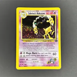 Wizards Pokemon TCG Sabrina's Alakazam 16/132 Gym Challenge Holo Rare HP80 - Image 1