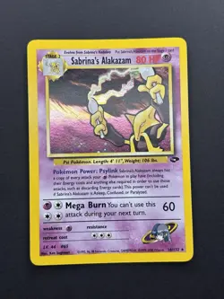 Wizards Pokemon TCG Sabrina's Alakazam 16/132 Gym Challenge Holo Rare HP80 - Image 3