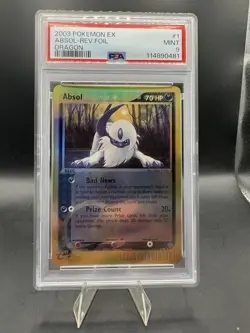 Pokemon EX DRAGON - #1/97 Absol - ENG - Reverse Holo - PSA 9 MINT - Image 1