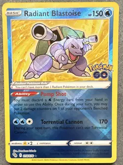 Pokemon TCG Radiant Blastoise 018/078 Holo Near Mint - Image 1