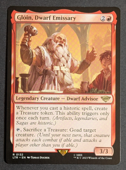 MTG -1x Gloin Dwarf Emissary - NM - Lord of the Rings: Tales of Middle Earth 132 - Image 1