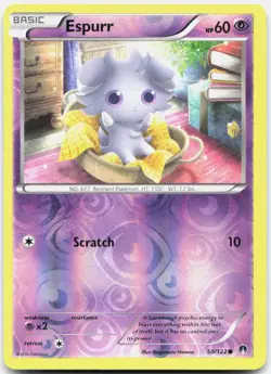 Espurr 58/122 Common BREAKpoint Pokemon Reverse Holo Moderately Played - Image 1