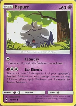 Espurr - 79/214 - Unbroken Bonds Pokemon 2019 - Image 1