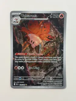 Pokemon TCG Black Bolt Volcarona 100/086 Illustration Rare NM Full Art IR - Image 1