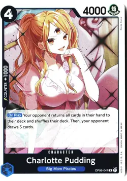 Charlotte Pudding OP06-047 Rare Wings of the Captain One Piece Foil Near Mint - Image 1